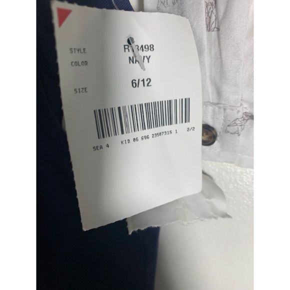 Brand new Old Navy Puffer Vest & White Dress shirt with Navy Pants 6/12M - Picture 8 of 9